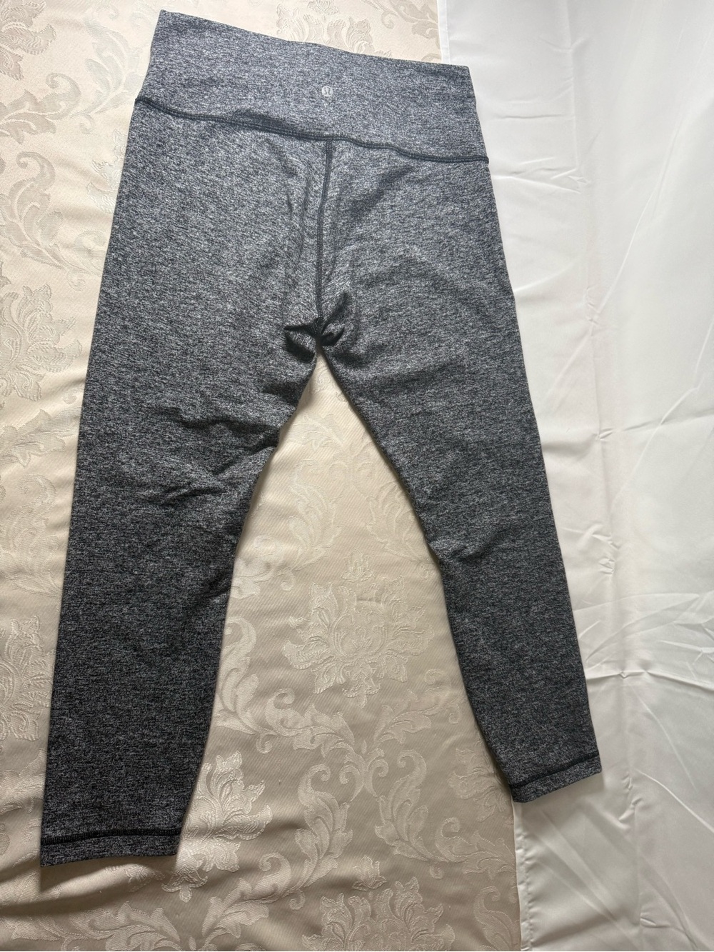 Lululemon Wunder Under High-Rise 25” Leggings Heathered Charcoal Grey/Black 12 - Picture 3 of 6